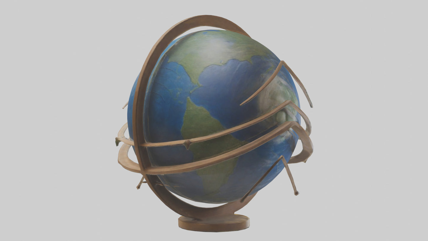 Earths Motion sculpture model VR / AR / low-poly