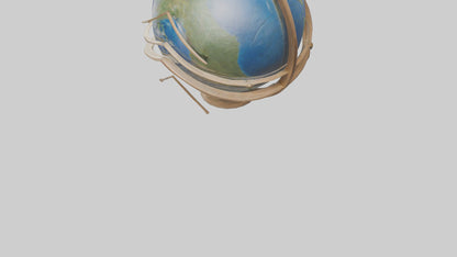 Earths Motion sculpture model VR / AR / low-poly