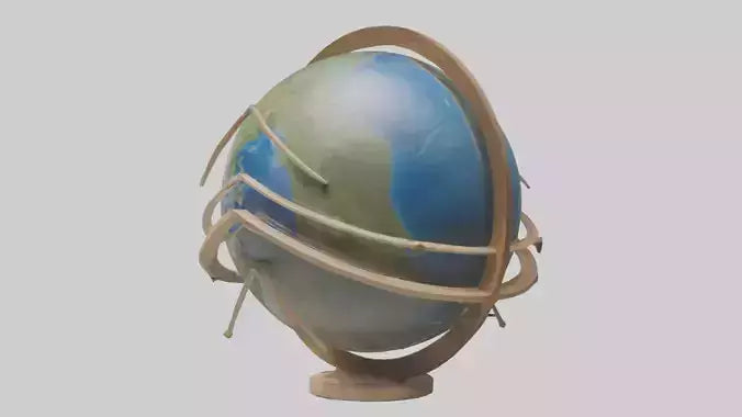 Earths Motion sculpture model VR / AR / low-poly