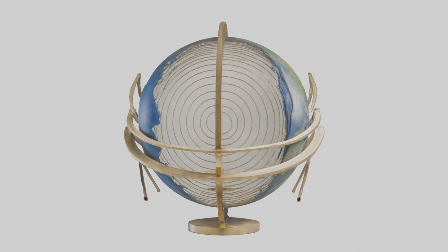Earths Motion sculpture model VR / AR / low-poly