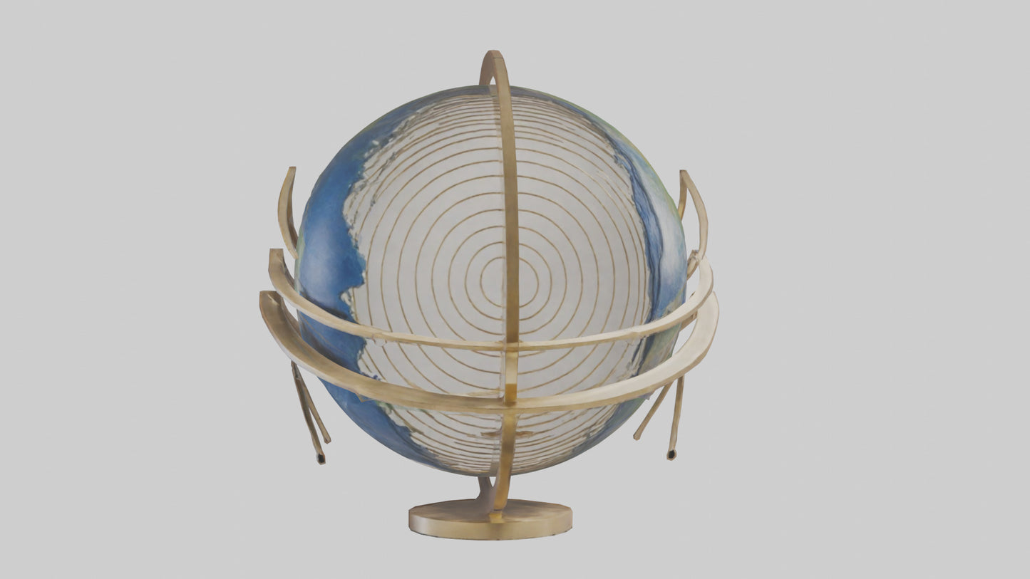 Earths Motion sculpture model VR / AR / low-poly
