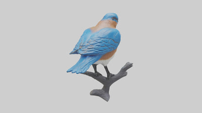 Eastern Bluebird statue model VR / AR / low-poly