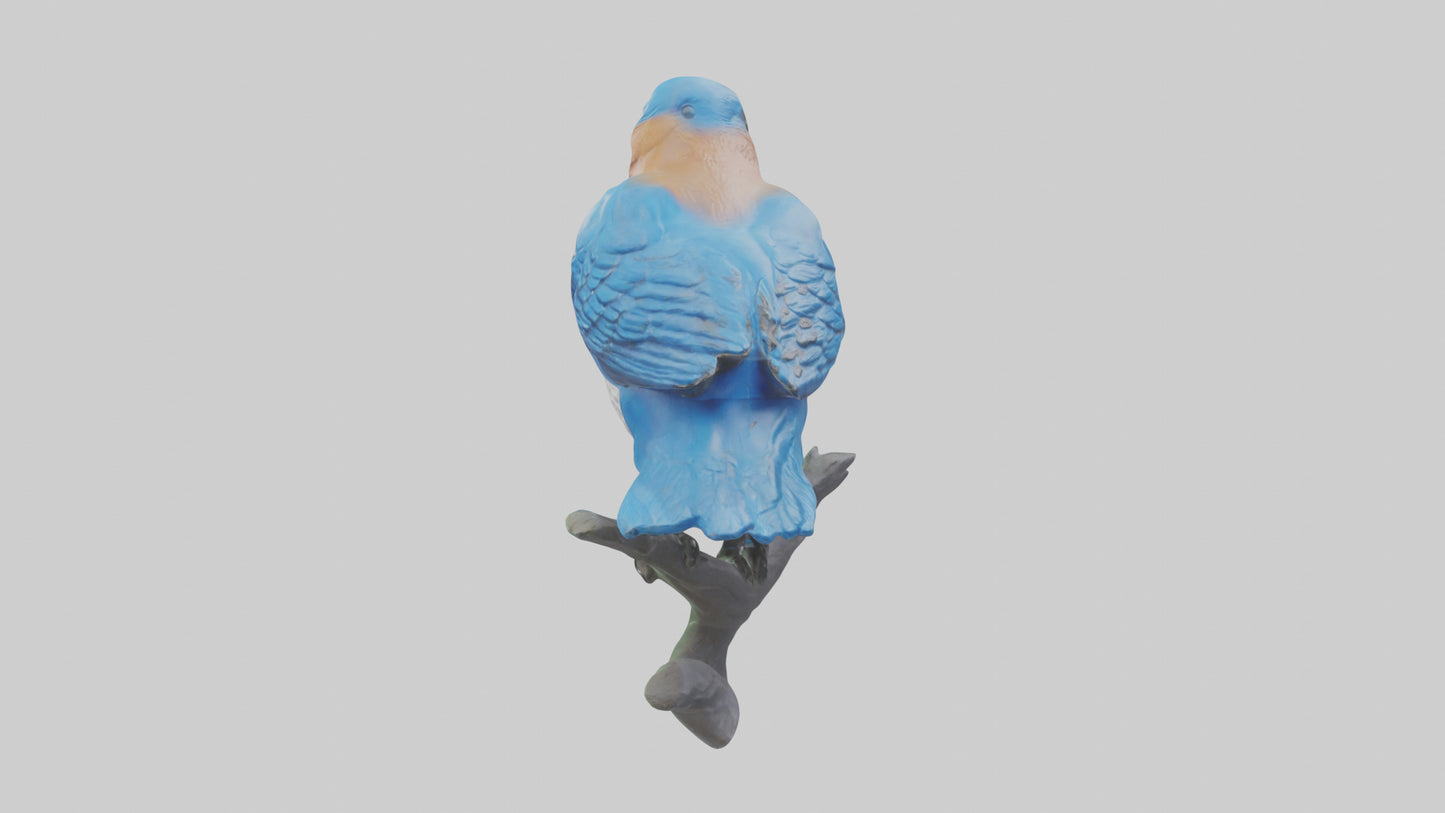 Eastern Bluebird statue model VR / AR / low-poly