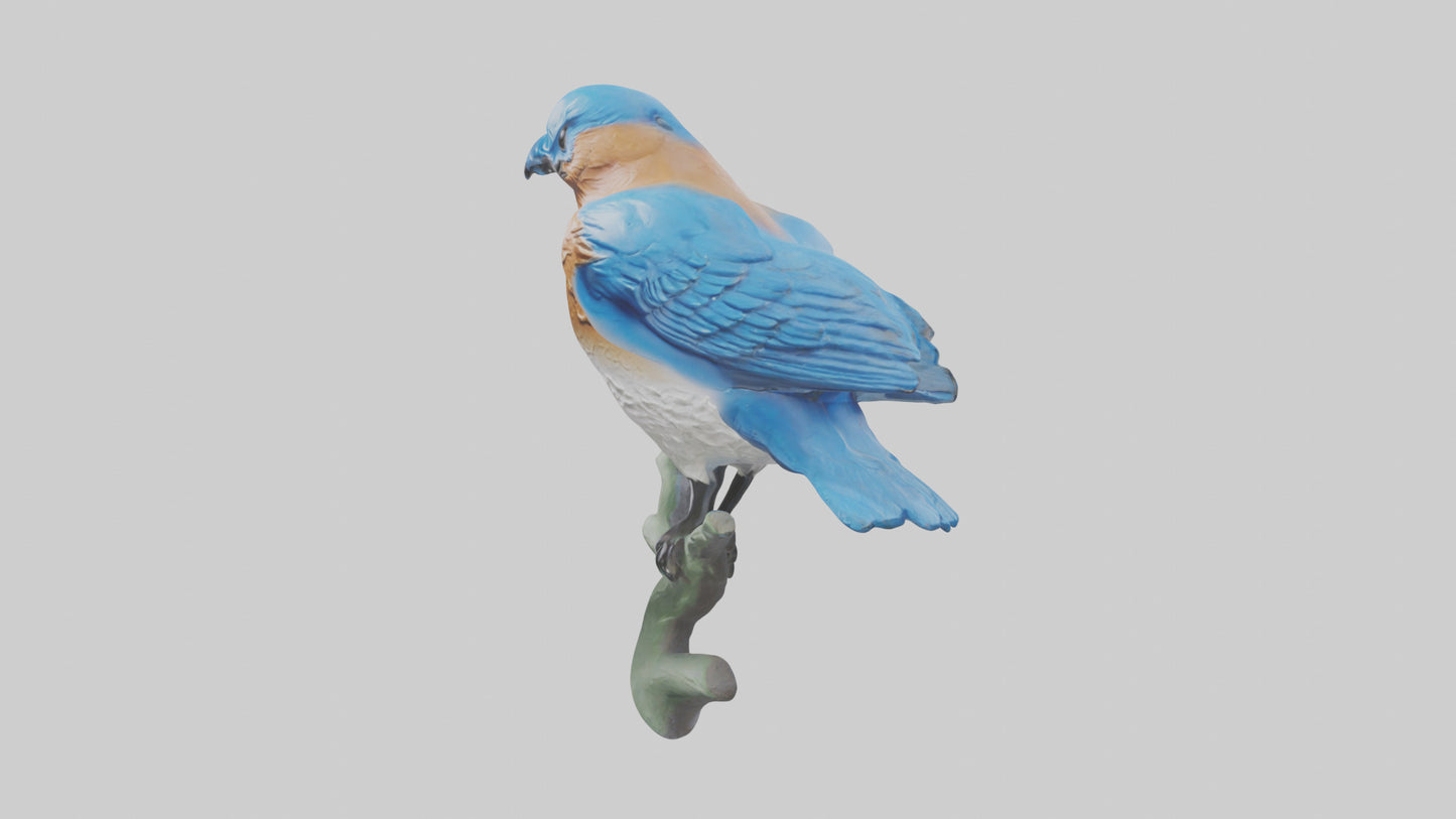 Eastern Bluebird statue model VR / AR / low-poly
