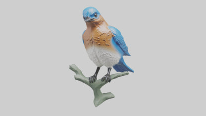 Eastern Bluebird statue model VR / AR / low-poly