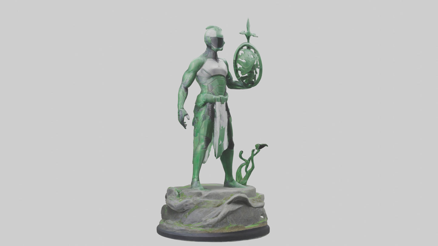 Eco Defender Statue model 3D model