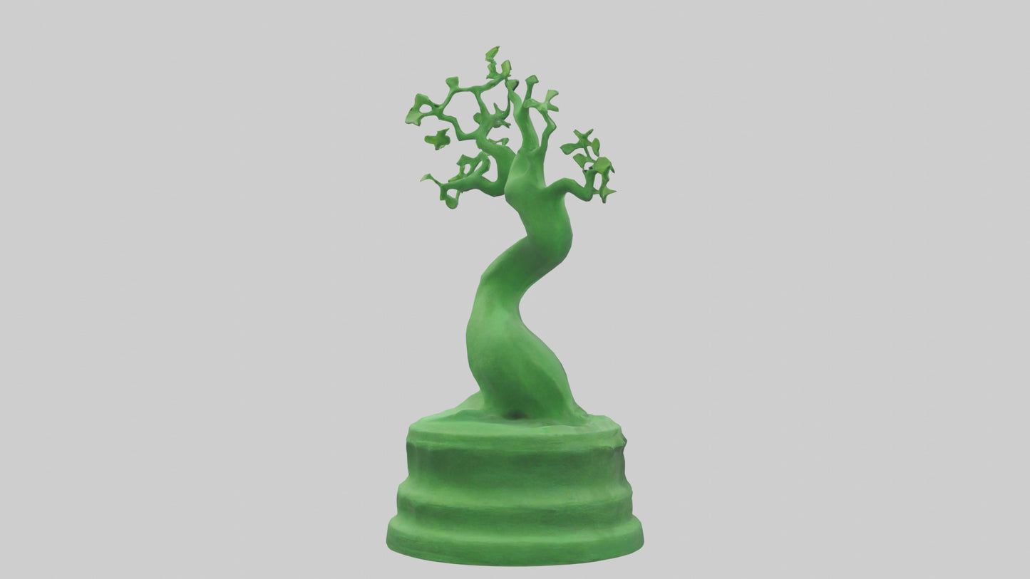 Eco Green Statue model VR / AR / low-poly