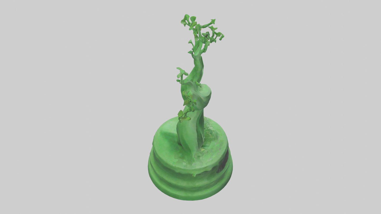 Eco Green Statue model VR / AR / low-poly