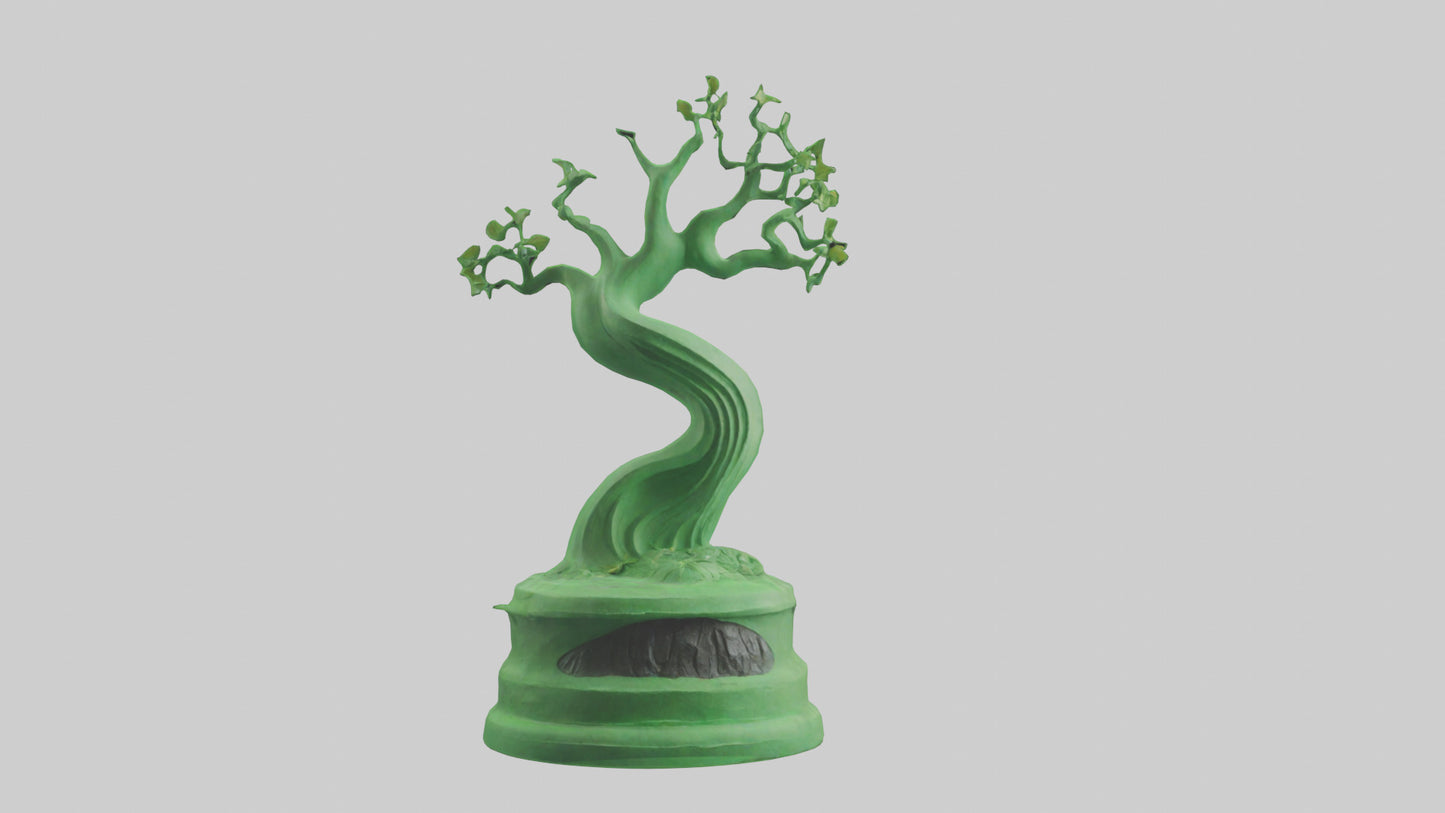 Eco Green Statue model VR / AR / low-poly