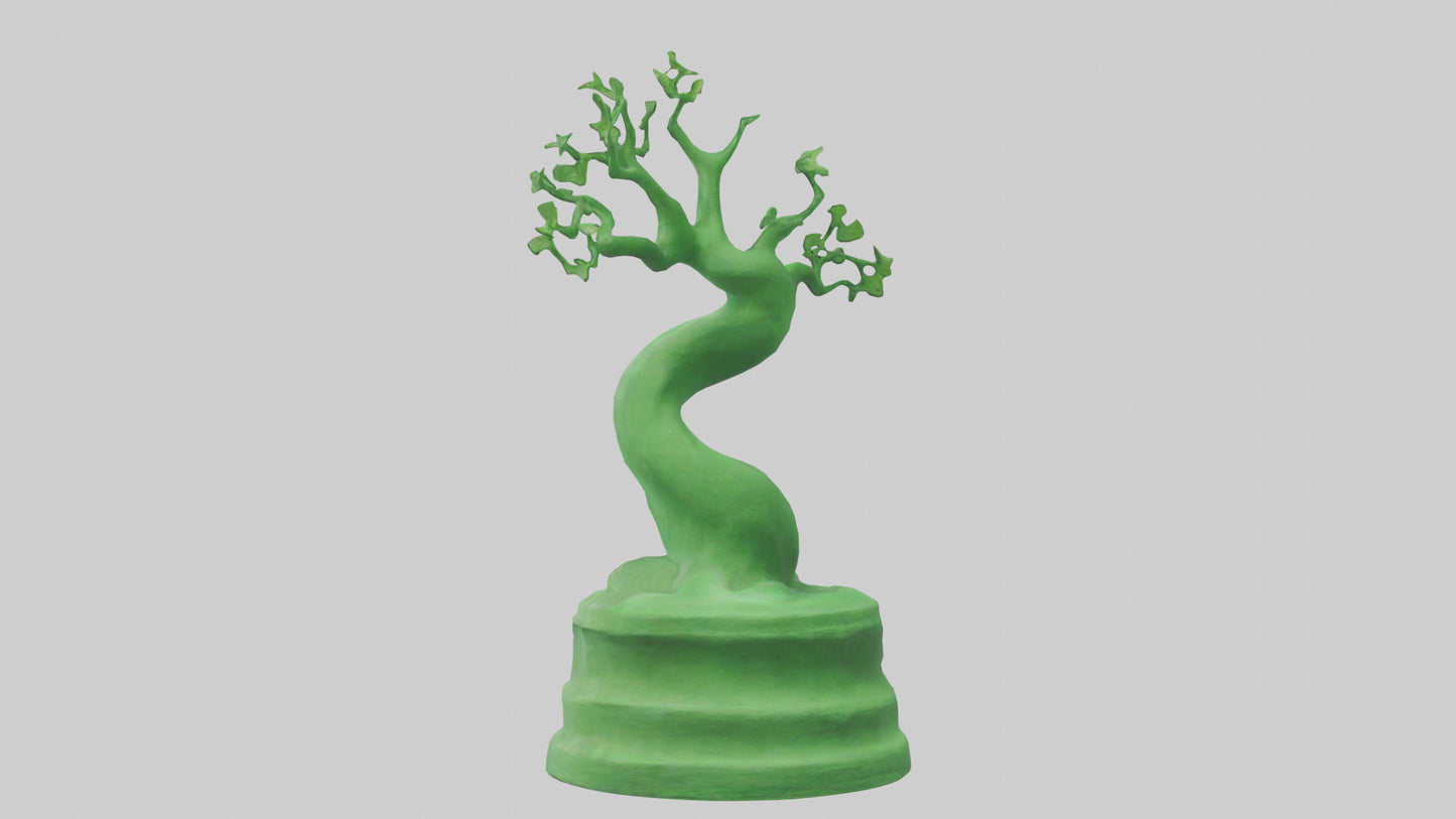 Eco Green Statue model VR / AR / low-poly