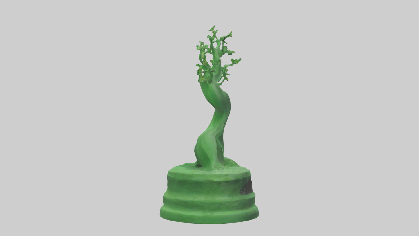 Eco Green Statue model VR / AR / low-poly