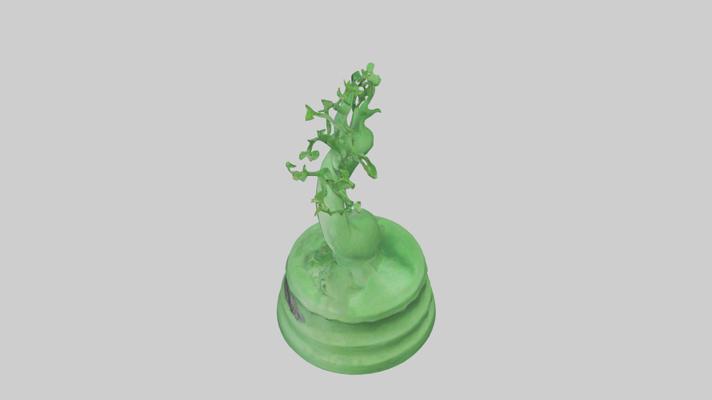 Eco Green Statue model VR / AR / low-poly