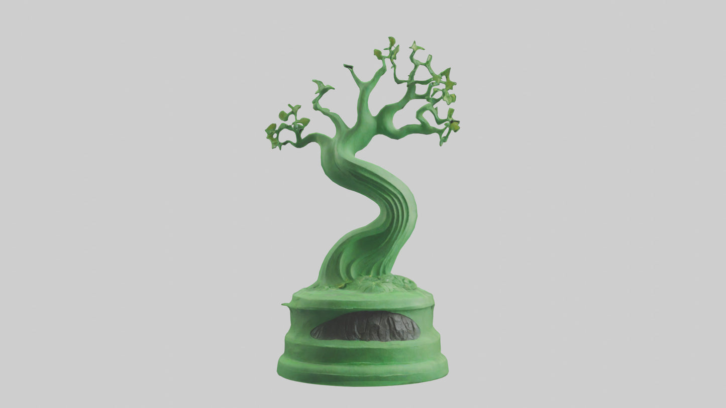Eco Green Statue model VR / AR / low-poly