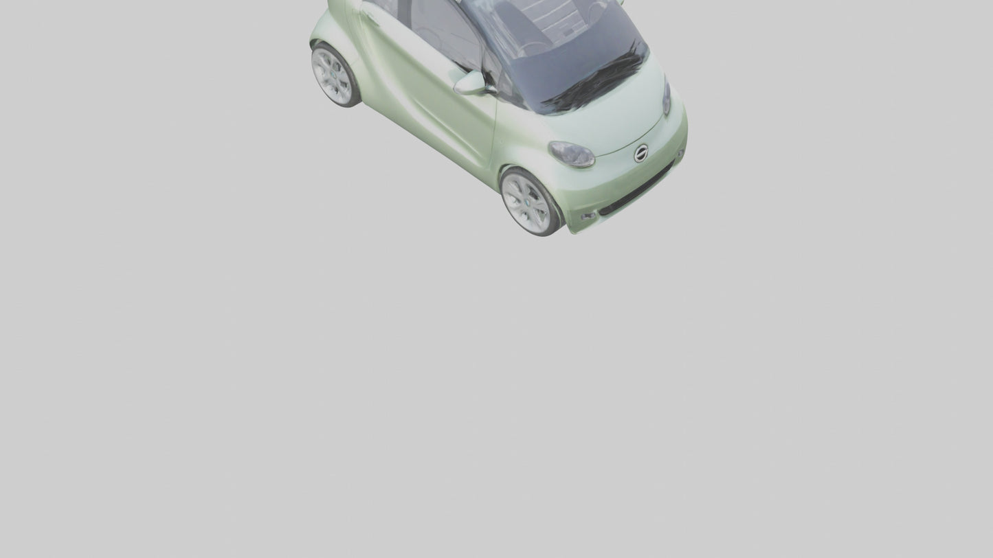 Ecofriendly City Car model VR / AR / low-poly