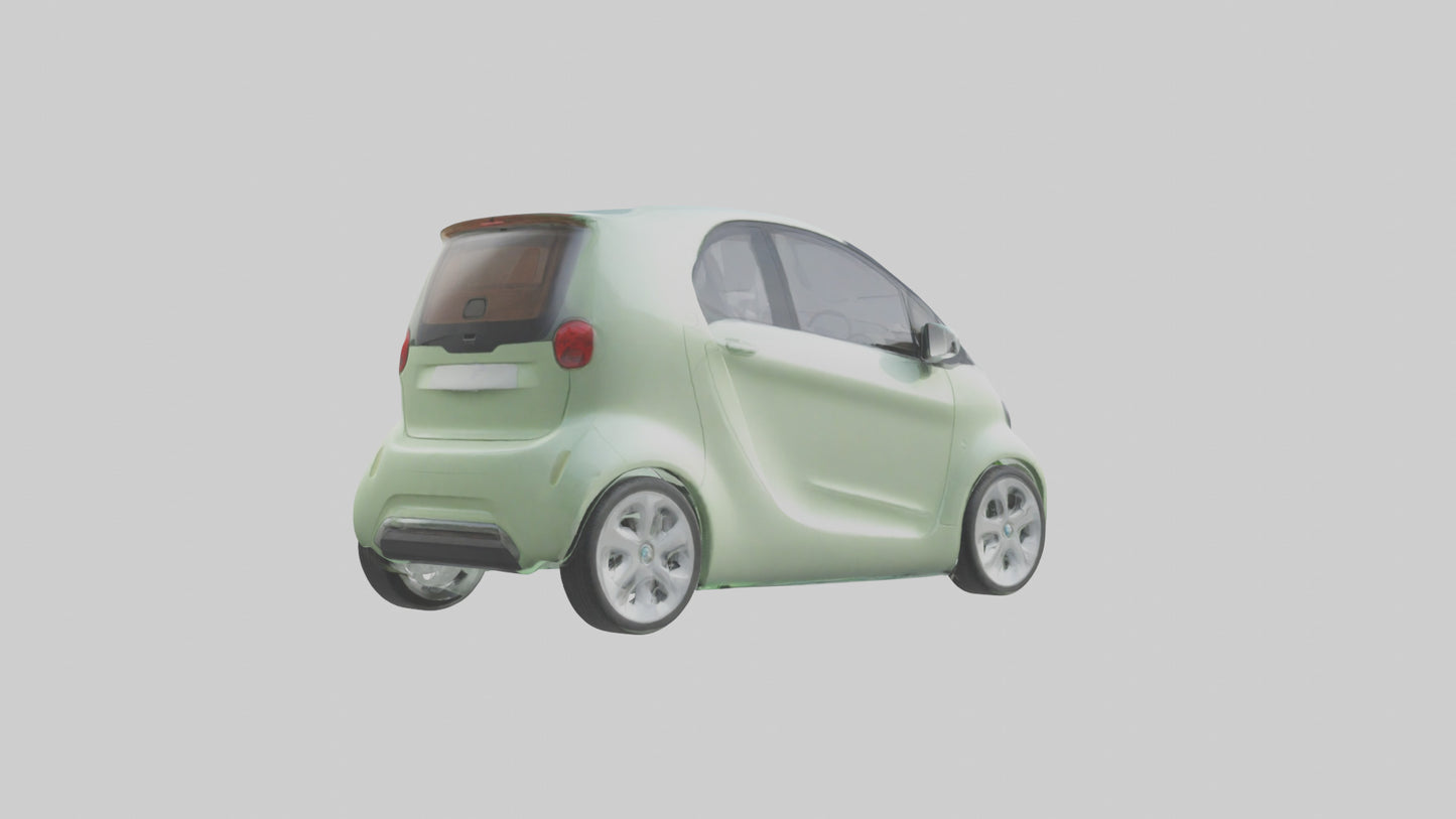 Ecofriendly City Car model VR / AR / low-poly