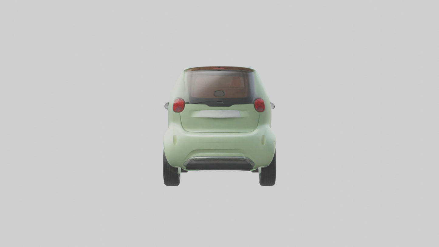 Ecofriendly City Car model VR / AR / low-poly