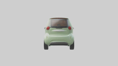 Ecofriendly City Car model VR / AR / low-poly