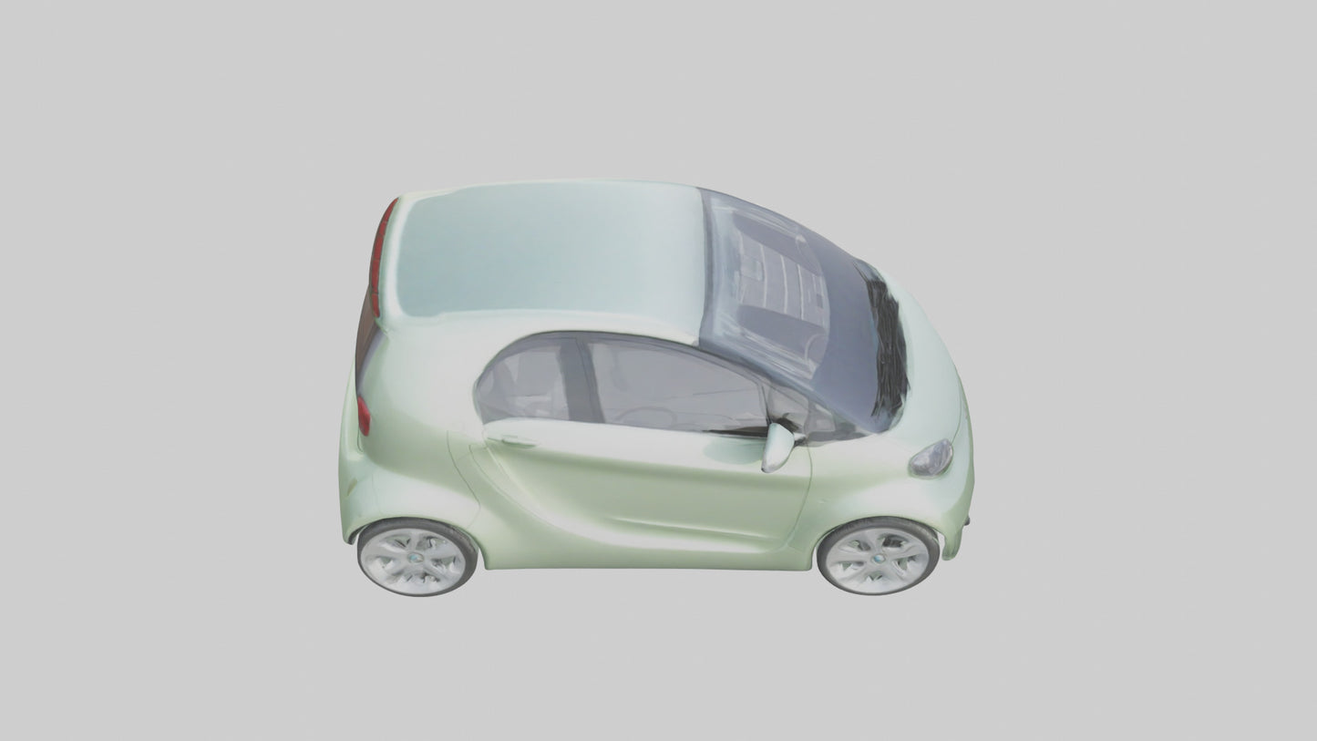 Ecofriendly City Car model VR / AR / low-poly