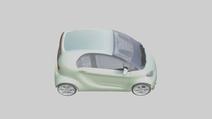 Ecofriendly City Car model VR / AR / low-poly