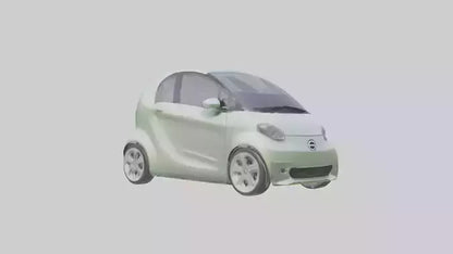 Ecofriendly City Car model VR / AR / low-poly