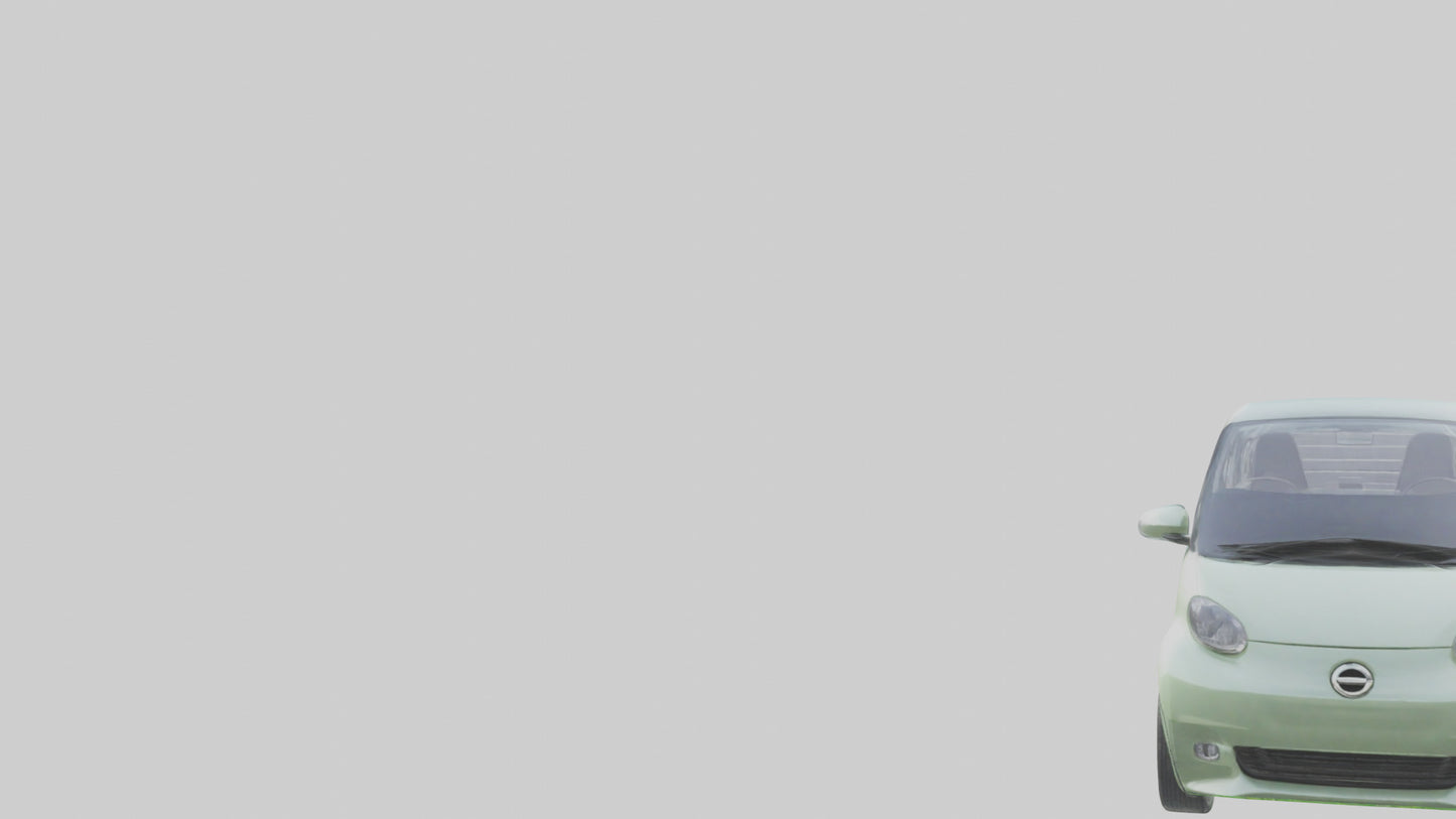 Ecofriendly City Car model VR / AR / low-poly