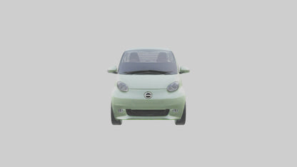 Ecofriendly City Car model VR / AR / low-poly