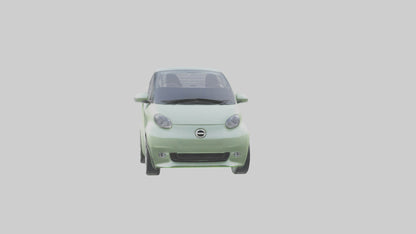 Ecofriendly City Car model VR / AR / low-poly