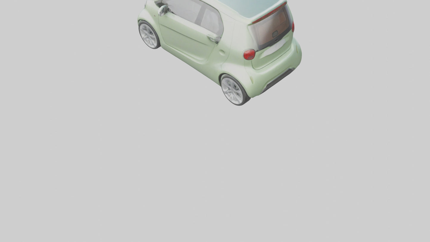 Ecofriendly City Car model VR / AR / low-poly