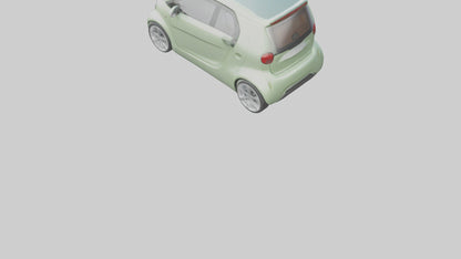 Ecofriendly City Car model VR / AR / low-poly