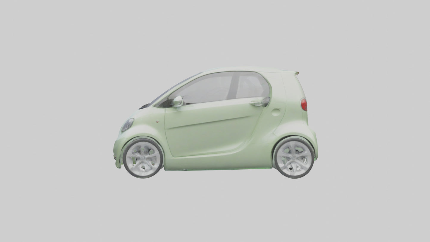 Ecofriendly City Car model VR / AR / low-poly