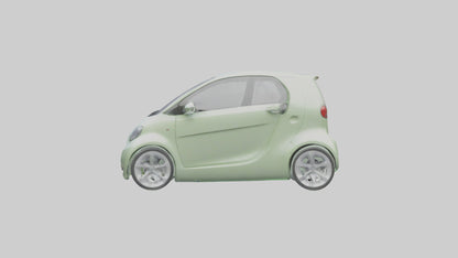 Ecofriendly City Car model VR / AR / low-poly