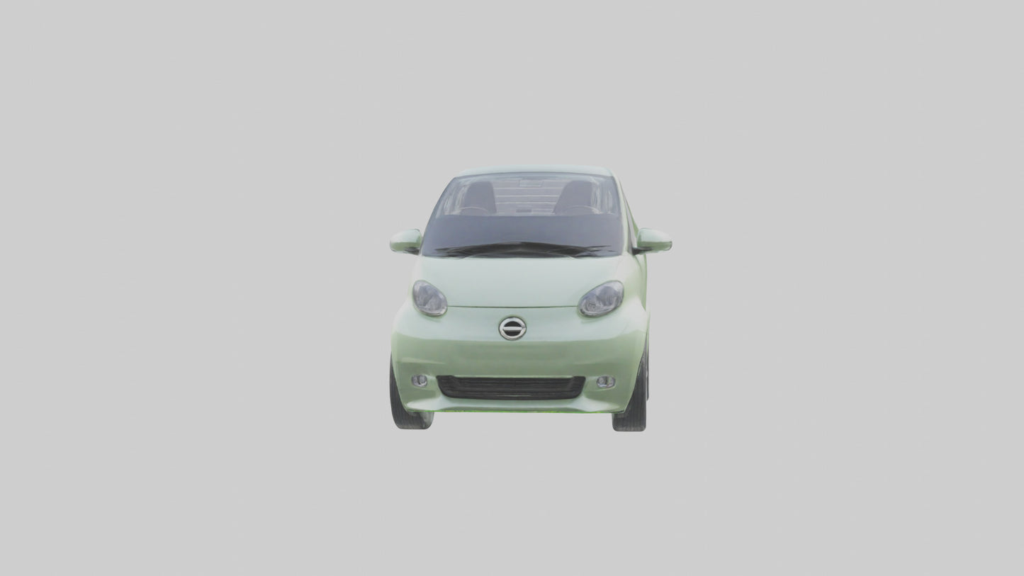 Ecofriendly City Car model VR / AR / low-poly