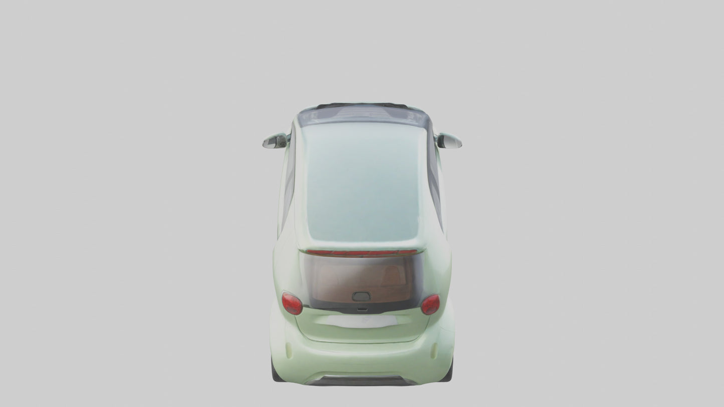 Ecofriendly City Car model VR / AR / low-poly