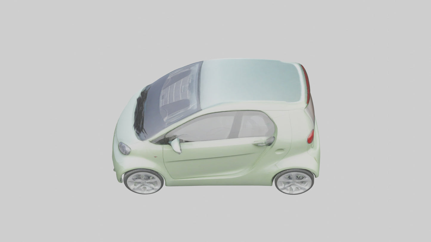 Ecofriendly City Car model VR / AR / low-poly