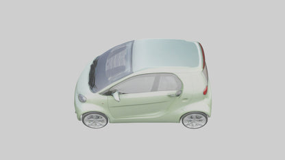 Ecofriendly City Car model VR / AR / low-poly