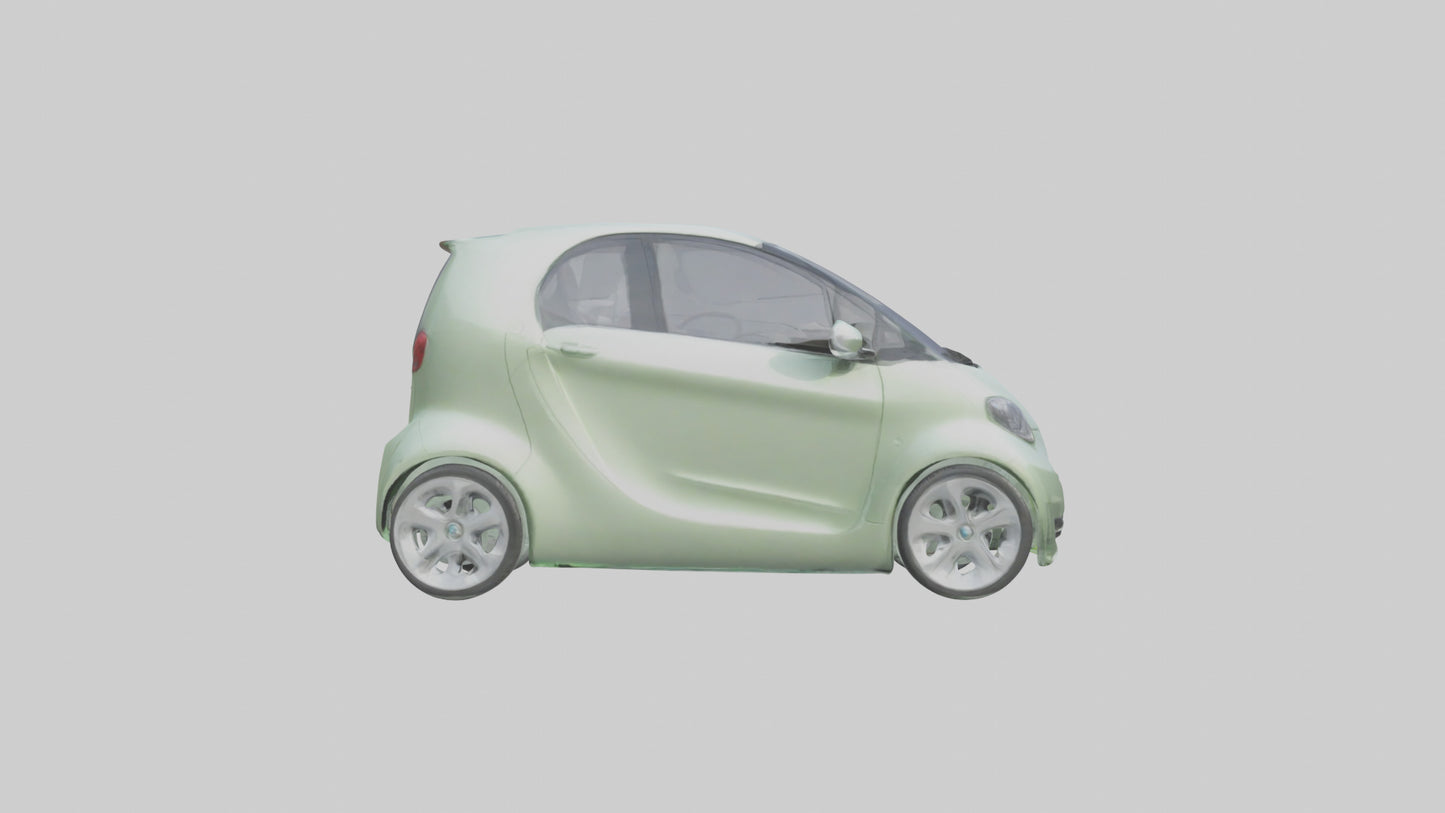 Ecofriendly City Car model VR / AR / low-poly