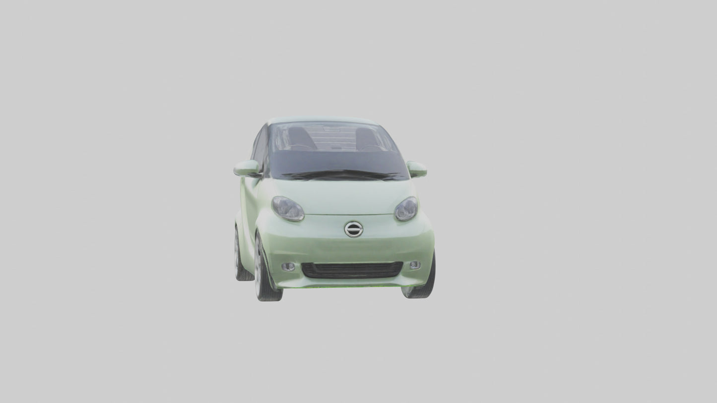 Ecofriendly City Car model VR / AR / low-poly