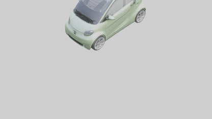 Ecofriendly City Car model VR / AR / low-poly