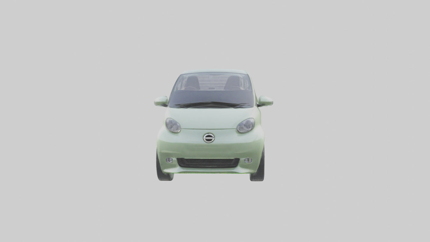 Ecofriendly City Car model VR / AR / low-poly