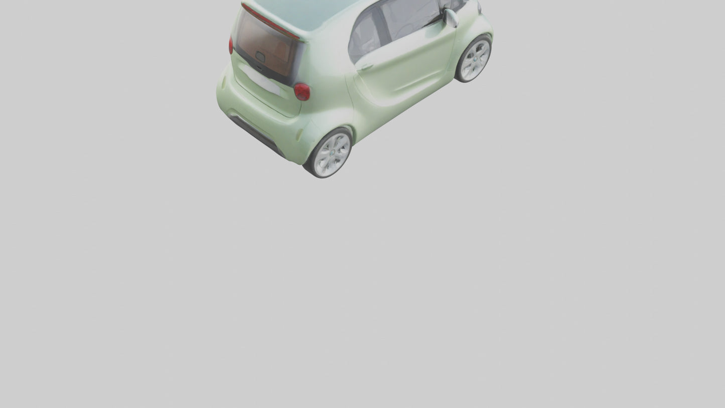 Ecofriendly City Car model VR / AR / low-poly