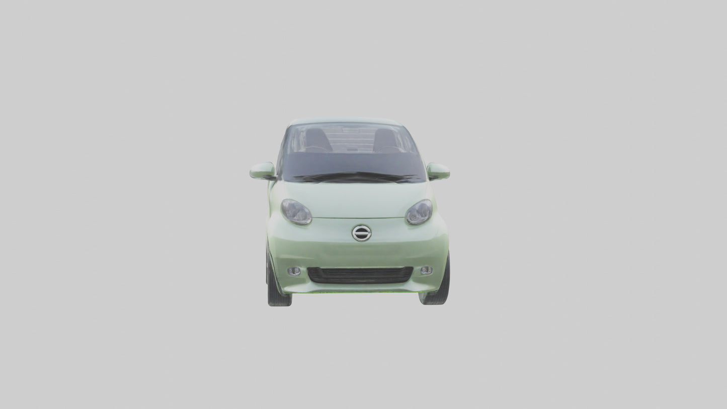 Ecofriendly City Car model VR / AR / low-poly