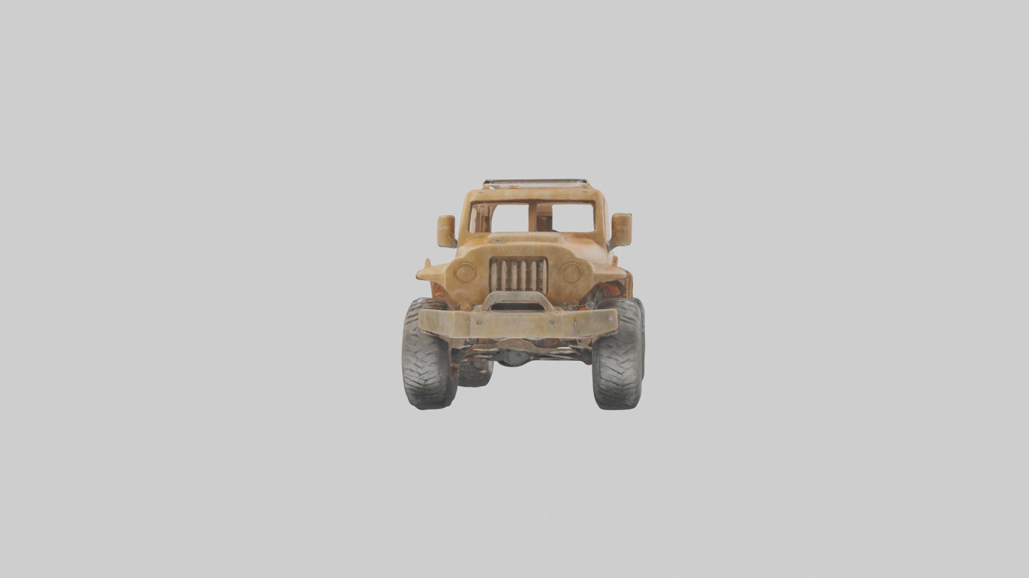 Ecofriendly Offroad Truck model VR / AR / low-poly