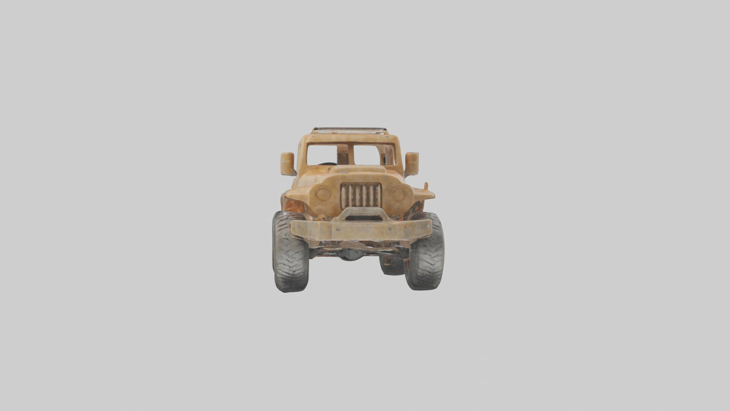 Ecofriendly Offroad Truck model VR / AR / low-poly