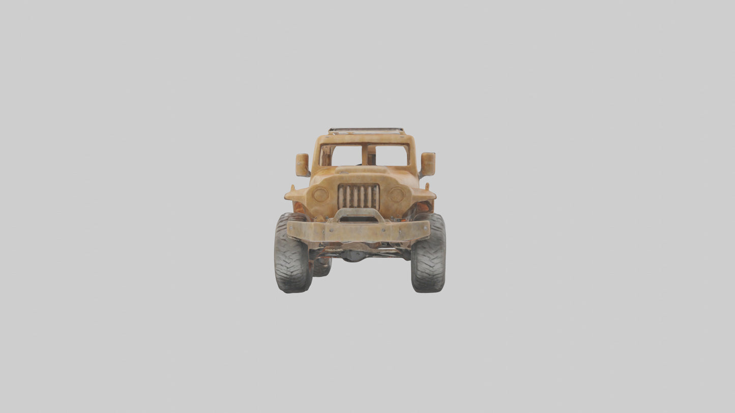 Ecofriendly Offroad Truck model VR / AR / low-poly