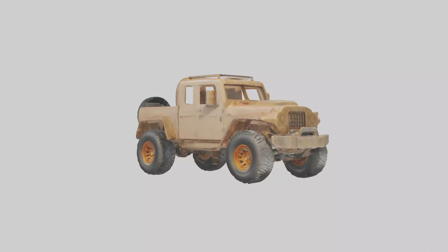 Ecofriendly Offroad Truck model VR / AR / low-poly