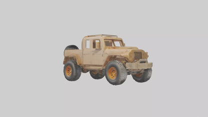 Ecofriendly Offroad Truck model VR / AR / low-poly