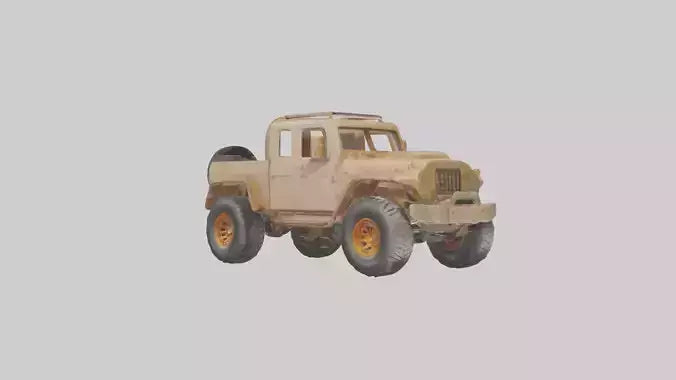 Ecofriendly Offroad Truck model VR / AR / low-poly