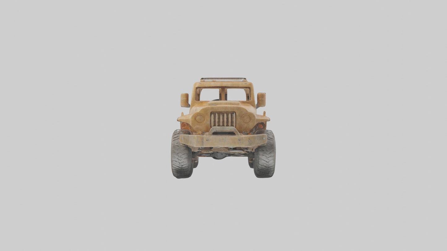 Ecofriendly Offroad Truck model VR / AR / low-poly