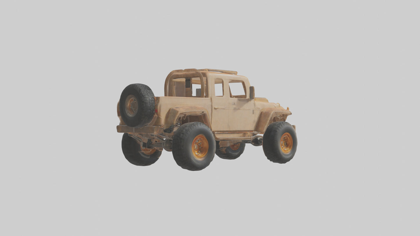 Ecofriendly Offroad Truck model VR / AR / low-poly