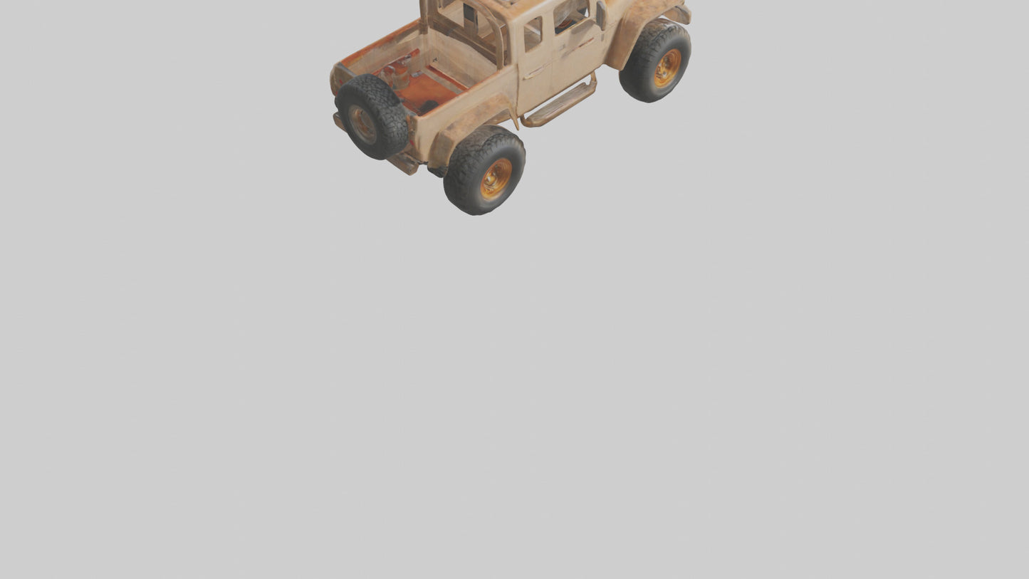 Ecofriendly Offroad Truck model VR / AR / low-poly